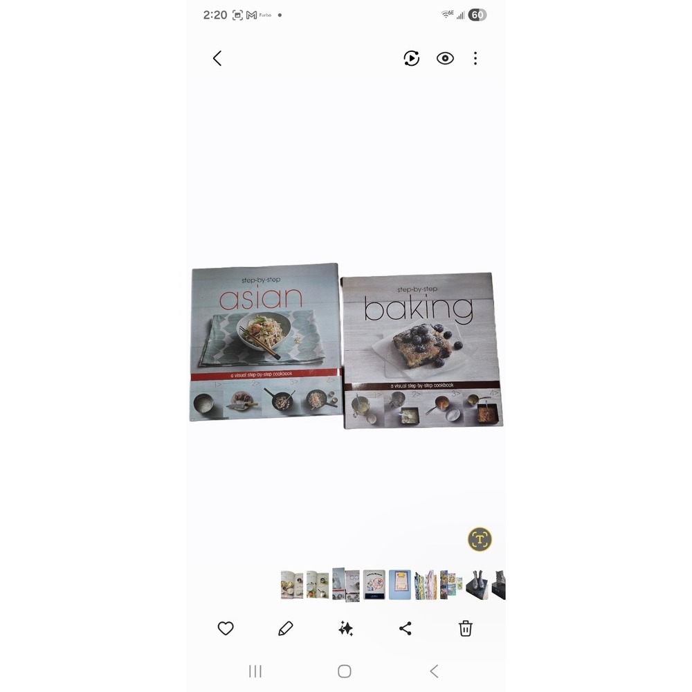 Step-by-Step Asian and Baking Visual Cookbook Set 2 Books Photography Recipes